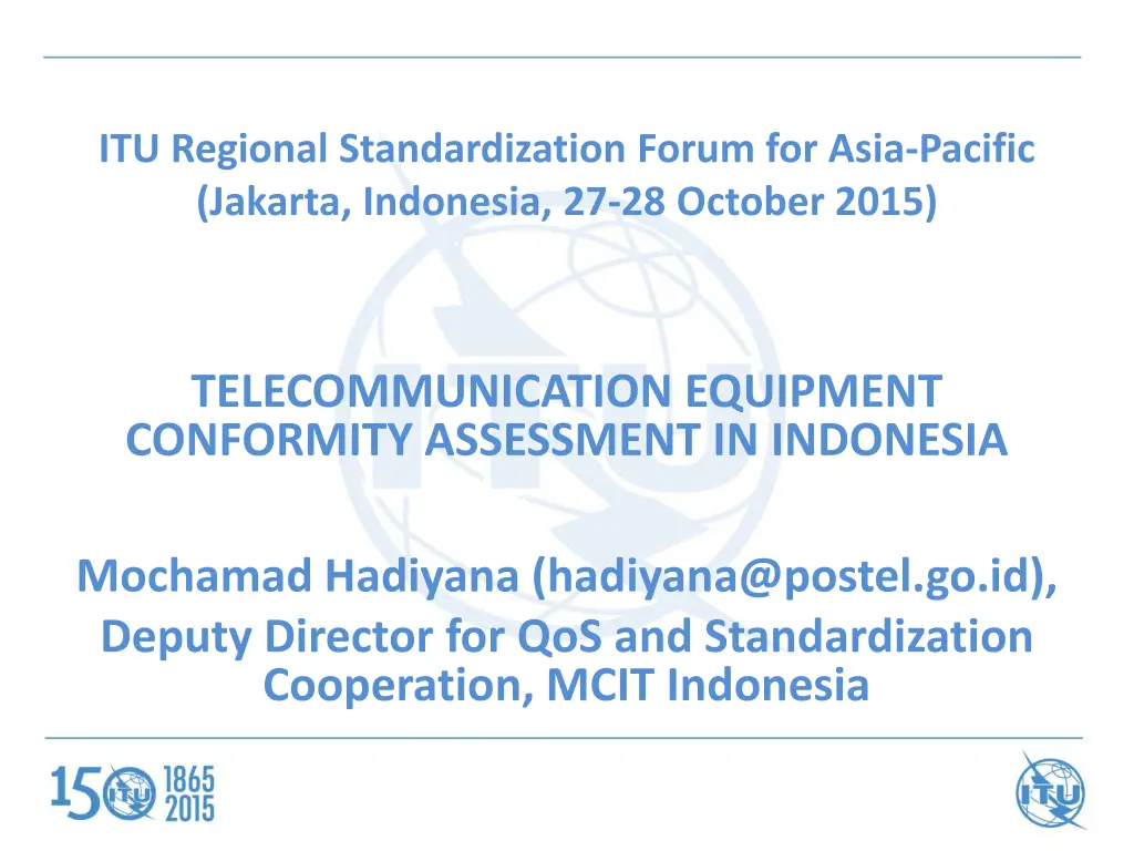 itu regional standardization forum for asia