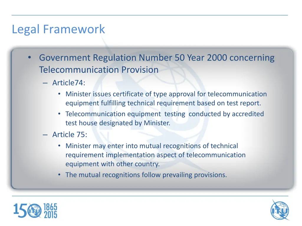 legal framework