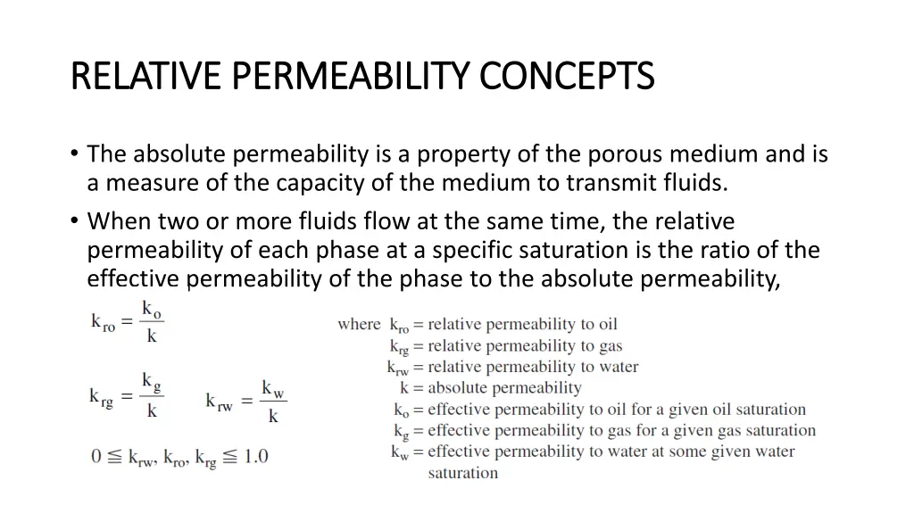 relative relative permeability concepts