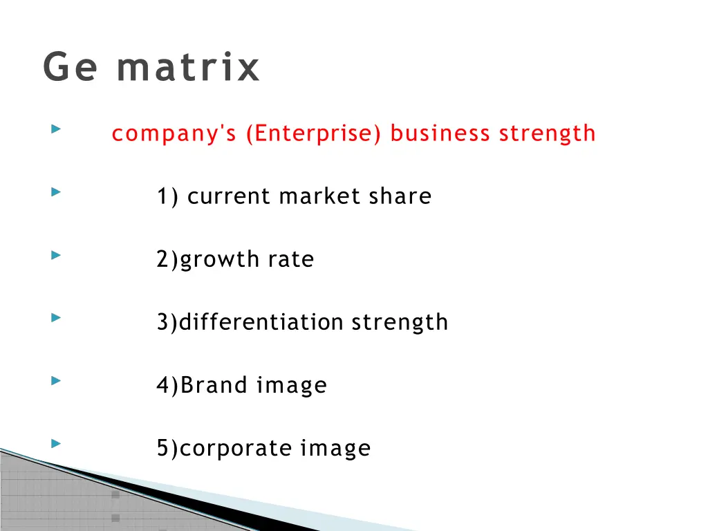 ge matrix 1