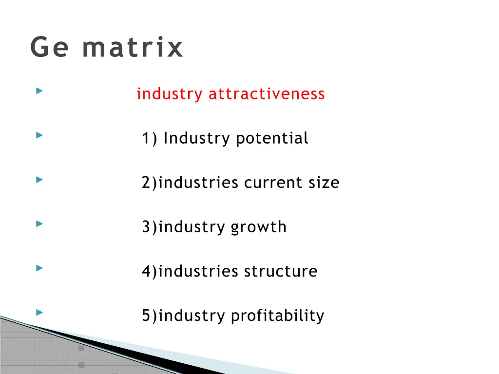 ge matrix