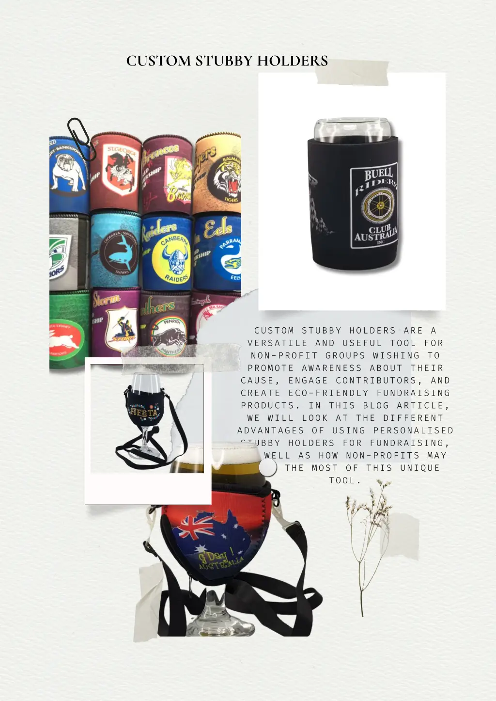 custom stubby holders