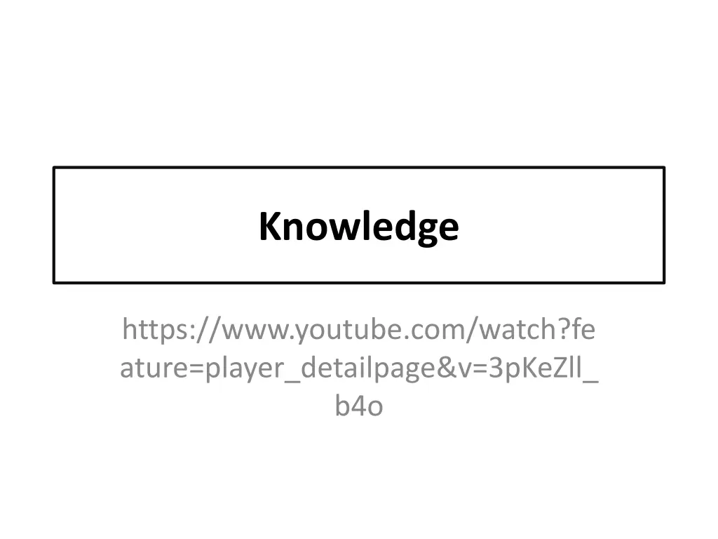 knowledge