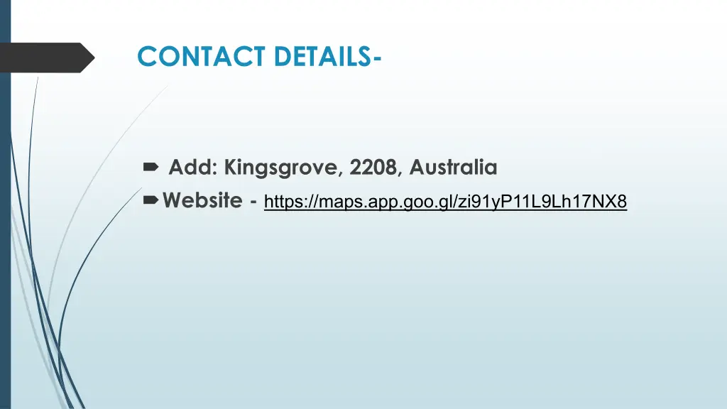 contact details