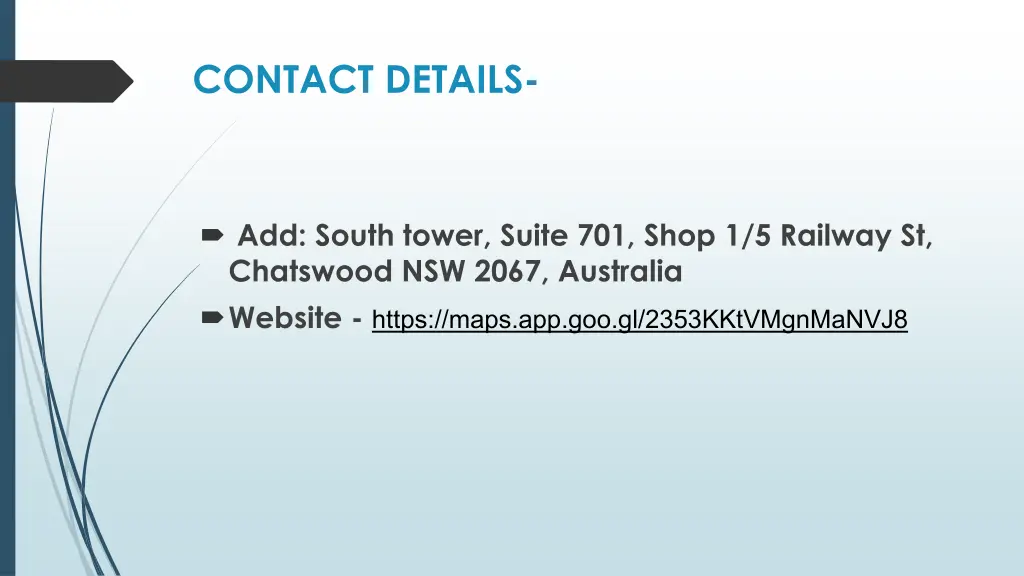 contact details