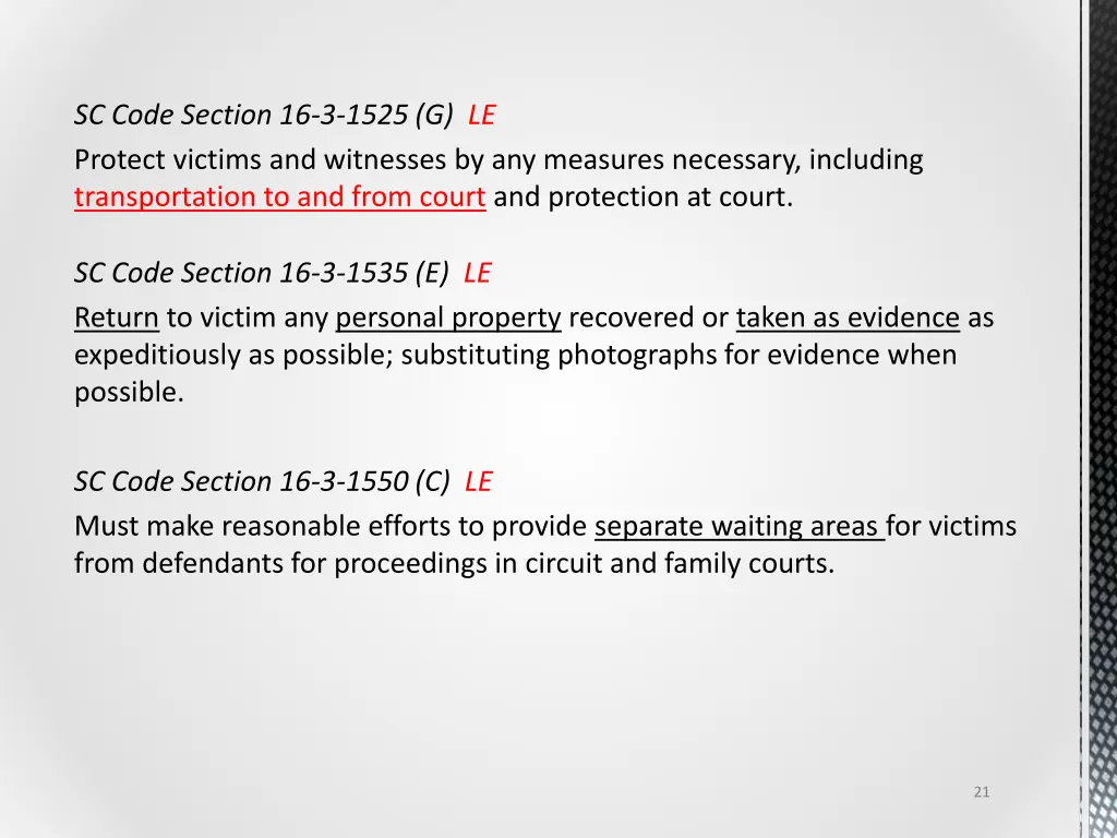sc code section 16 3 1525 g le protect victims