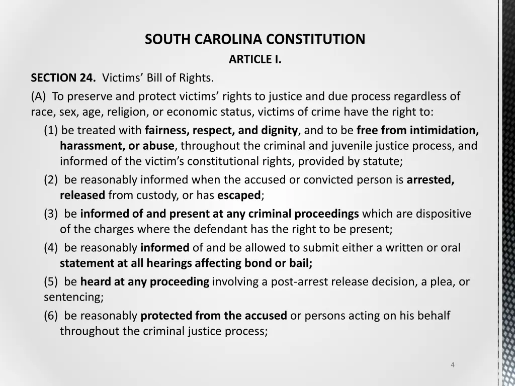 south carolina constitution article i