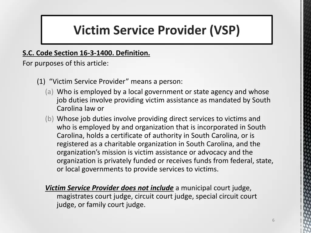 victim service provider vsp