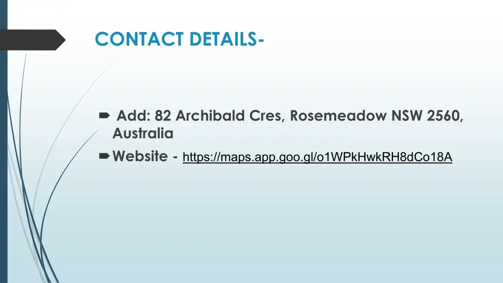 contact details
