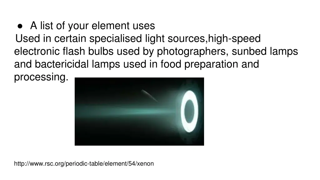 a list of your element uses used in certain
