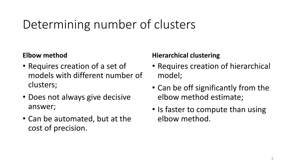 determining number of clusters