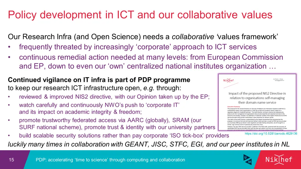 policy development in ict and our collaborative