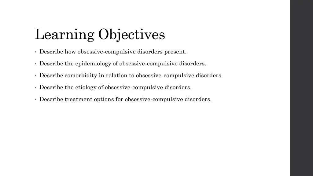 learning objectives