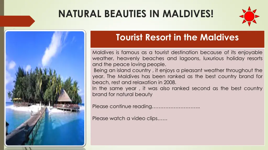 natural beauties in maldives