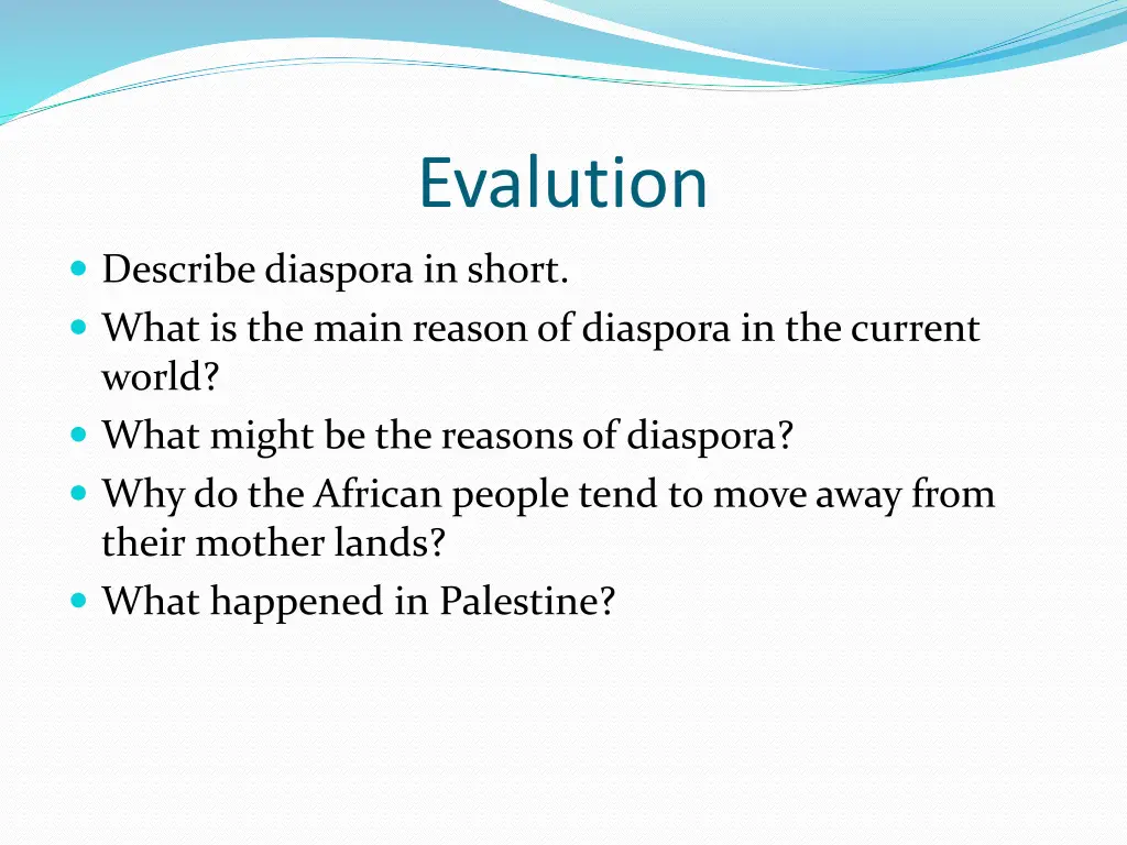 evalution