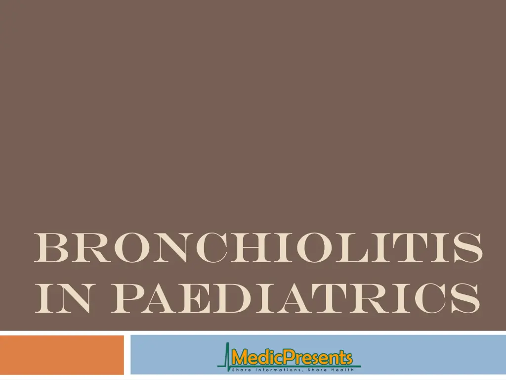 bronchiolitis in paediatrics
