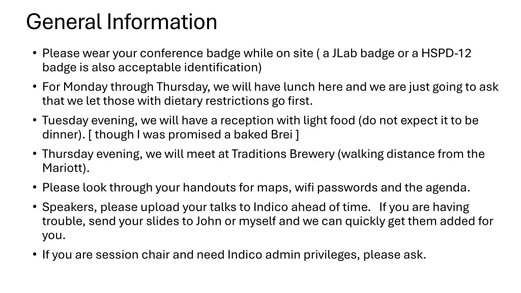 general information