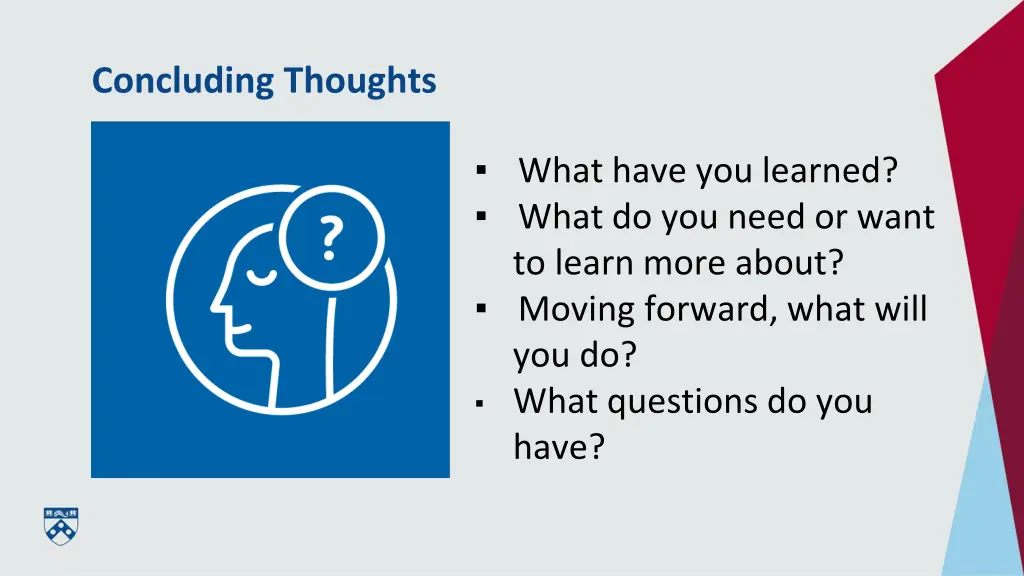 concluding thoughts