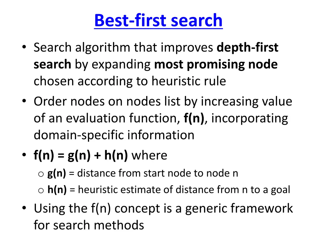 best first search