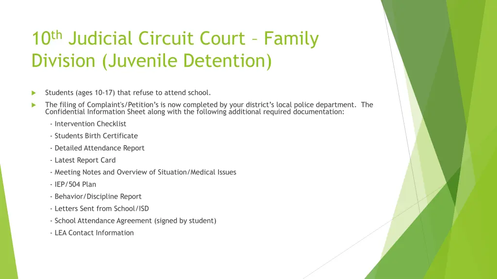 10 th judicial circuit court family division