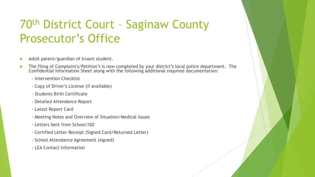 70 th district court saginaw county prosecutor