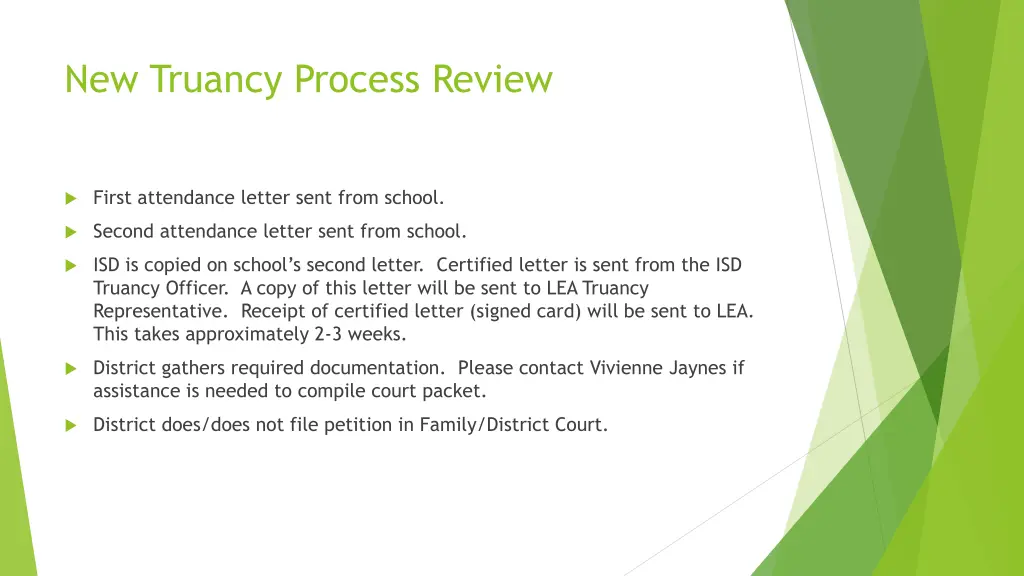 new truancy process review