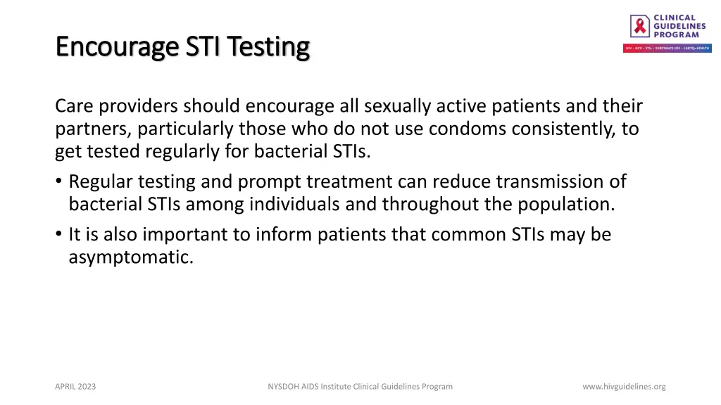 encourage sti testing encourage sti testing