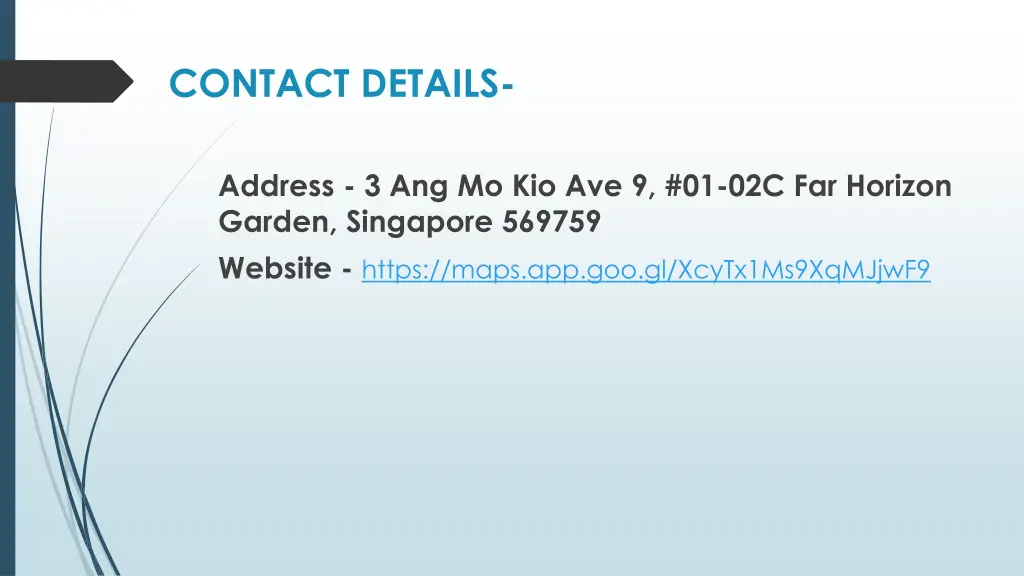 contact details