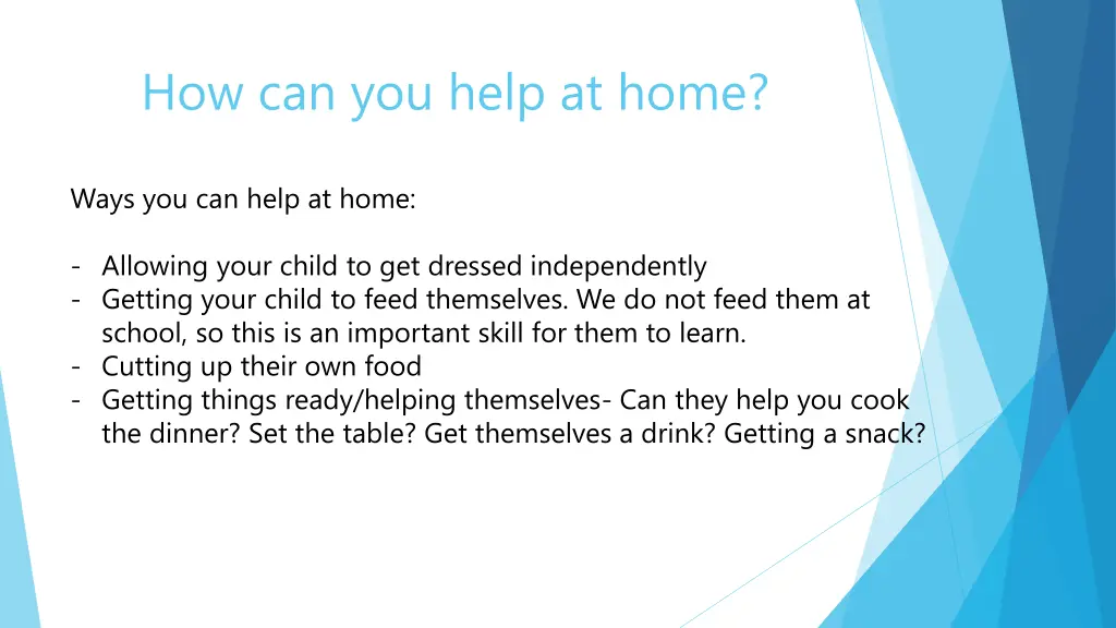 how can you help at home 1