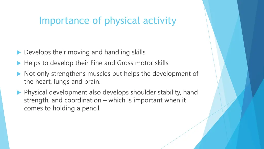 importance of physical activity