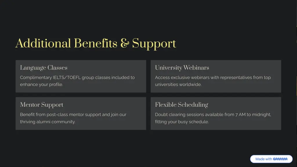 additional benefits support