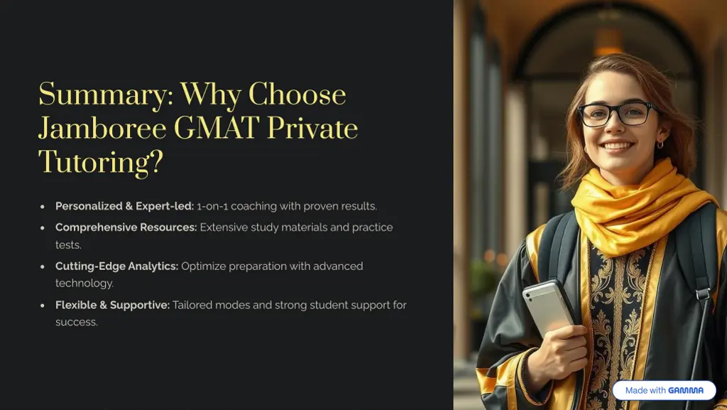 summary why choose jamboree gmat private tutoring