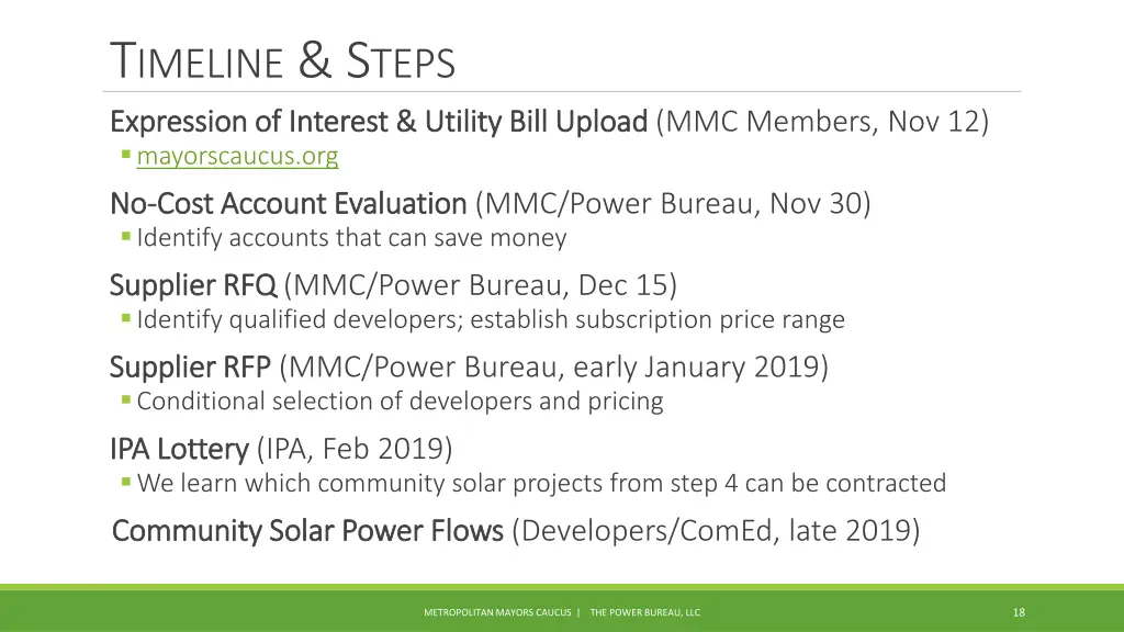 t imeline s teps expression of interest utility
