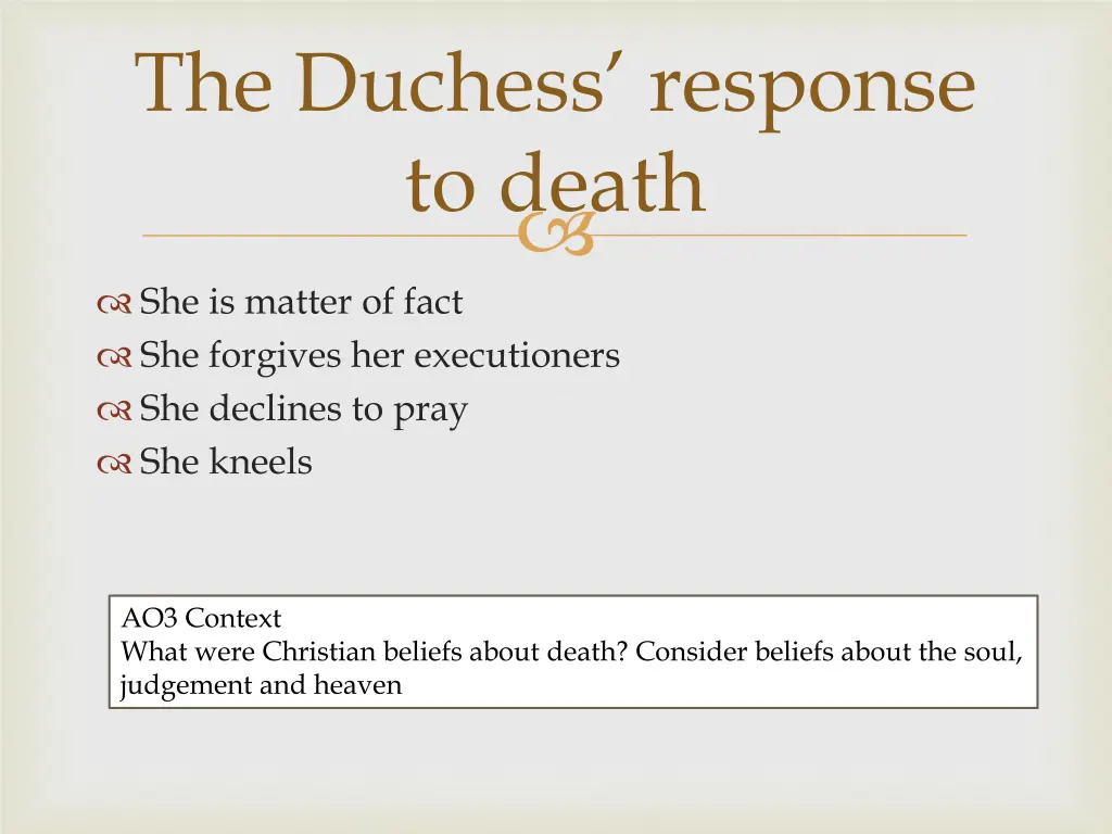the duchess response to death