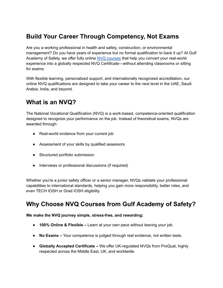 build your career through competency not exams