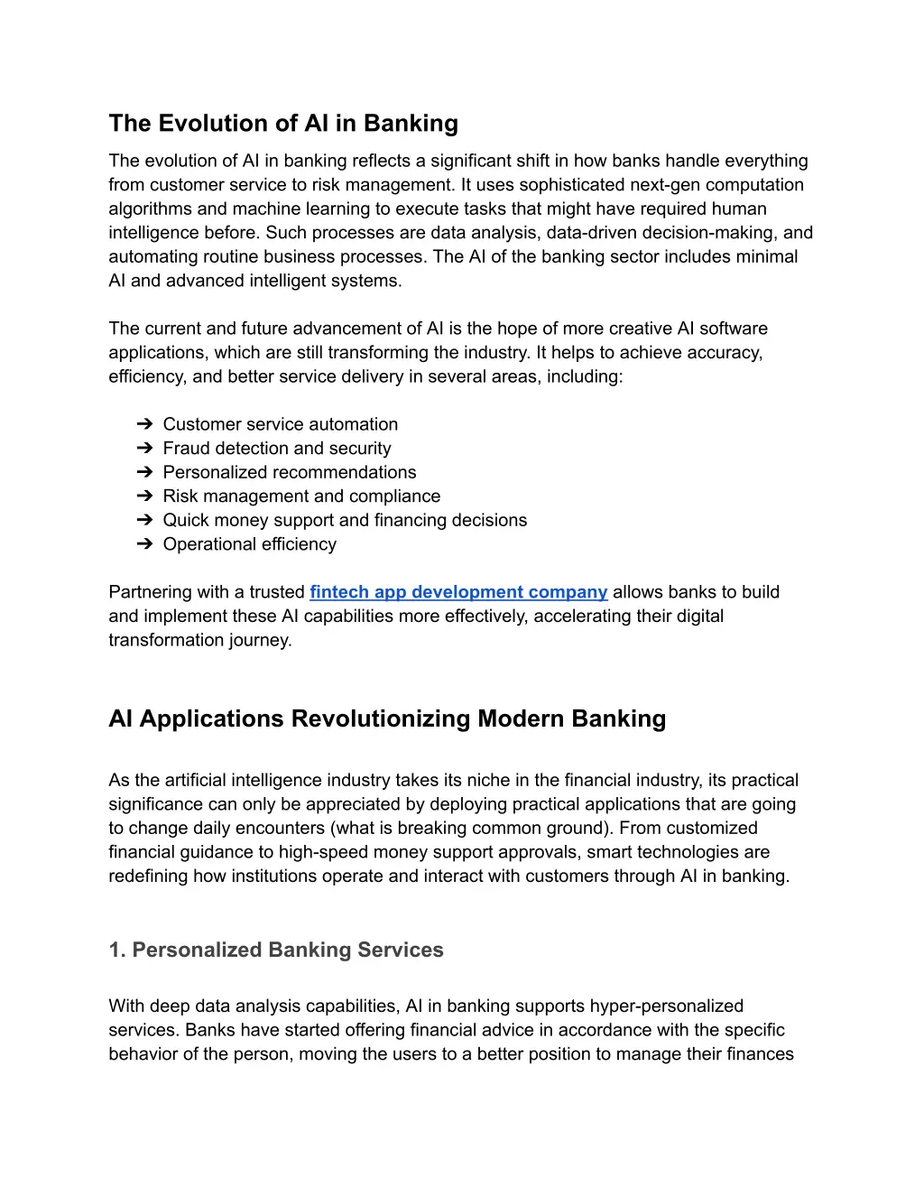 the evolution of ai in banking