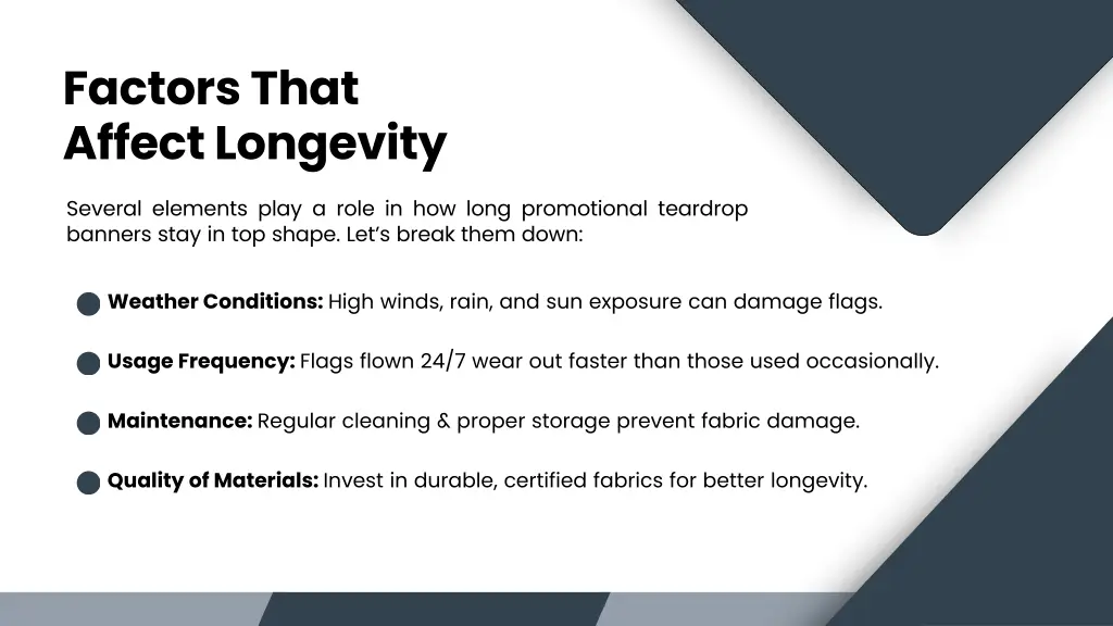 factors that affect longevity