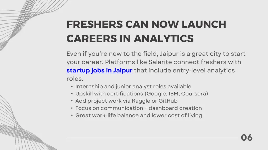 freshers can now launch careers in analytics