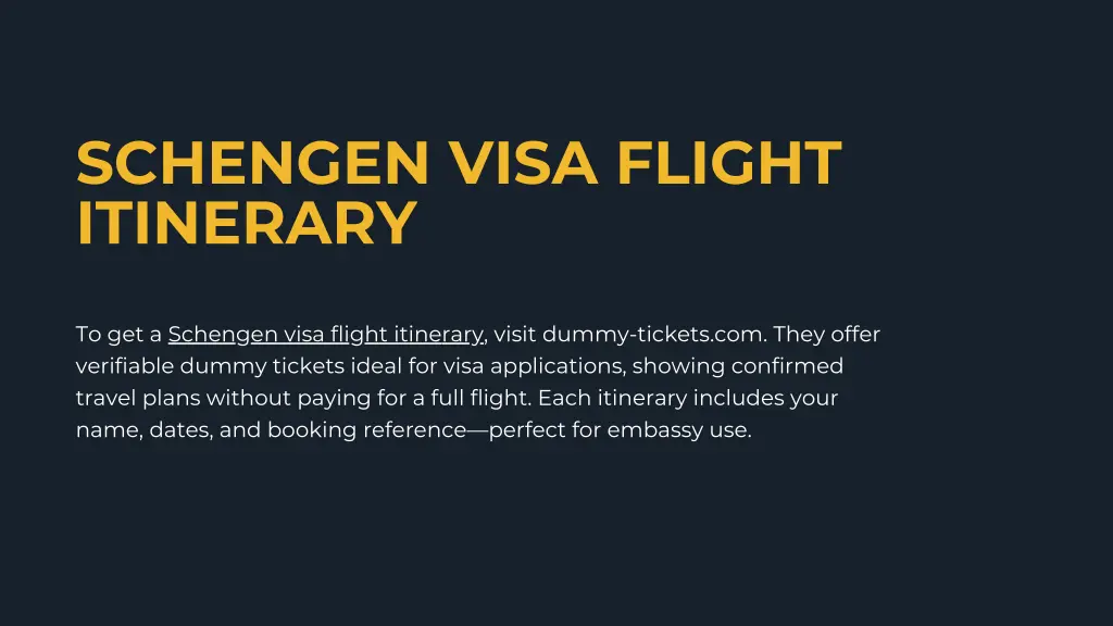 schengen visa flight itinerary