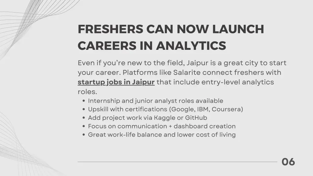 freshers can now launch careers in analytics