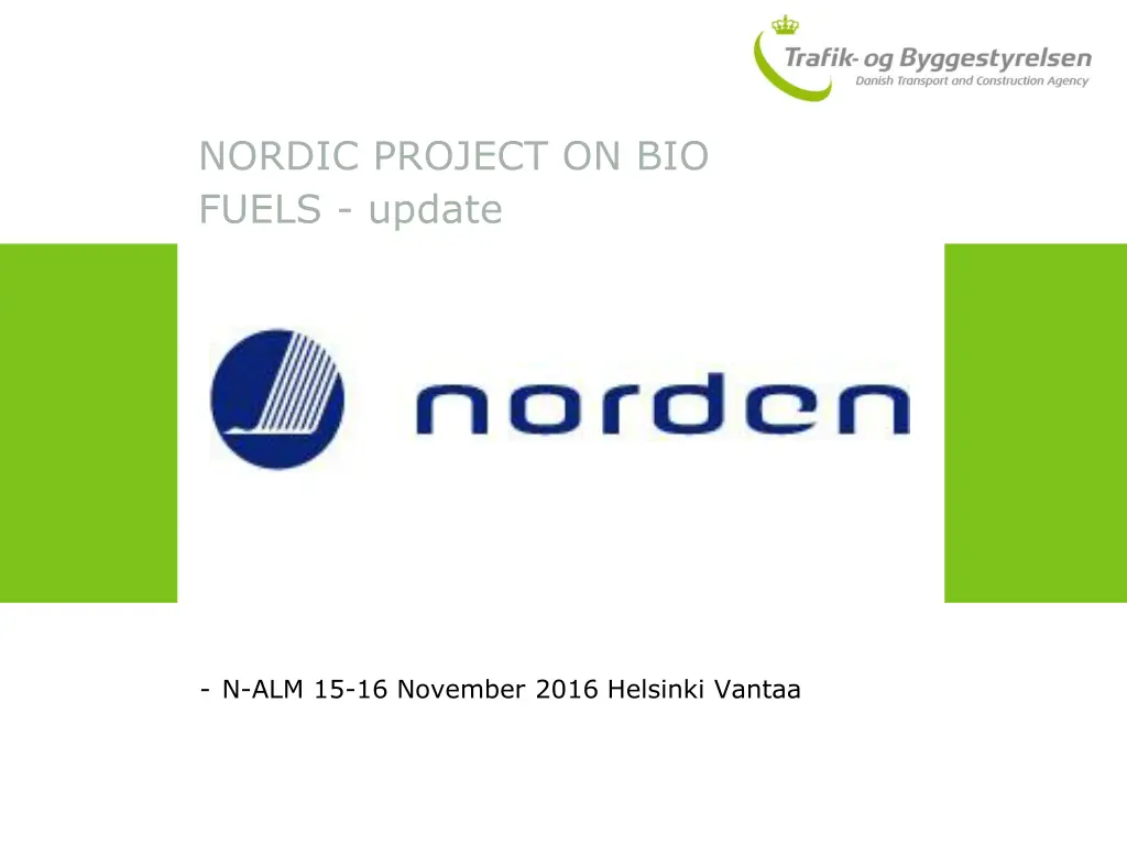 nordic project on bio fuels update