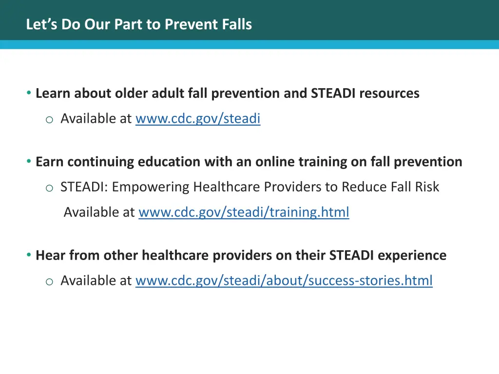 let s do our part to prevent falls