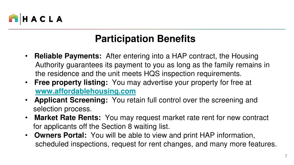 participation benefits