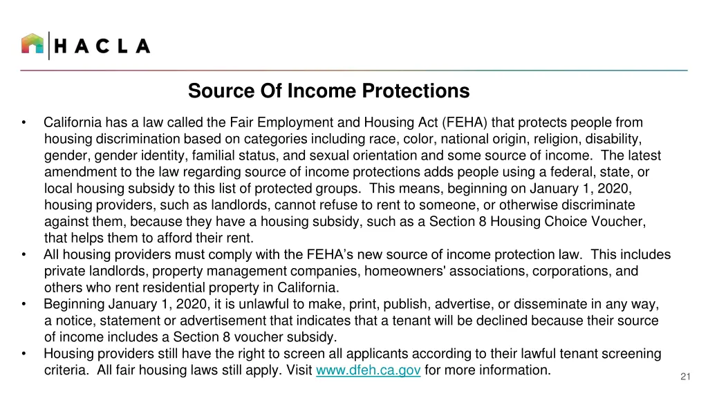 source of income protections