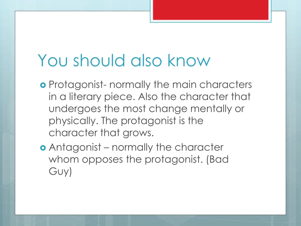 you should also know