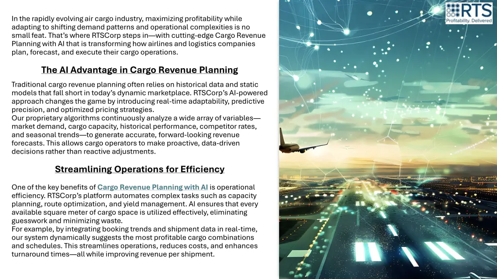 in the rapidly evolving air cargo industry