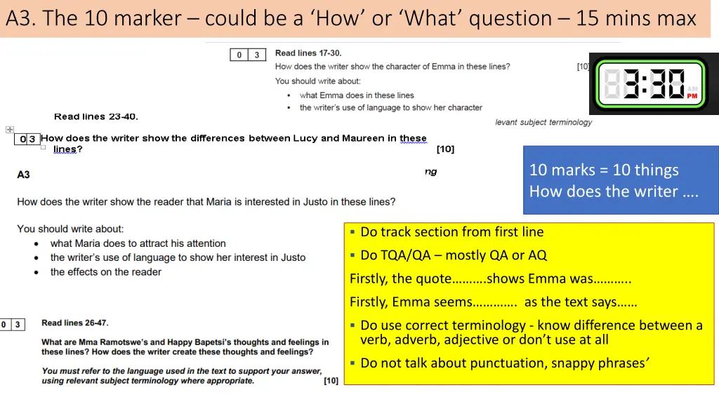 a3 the 10 marker could be a how or what question