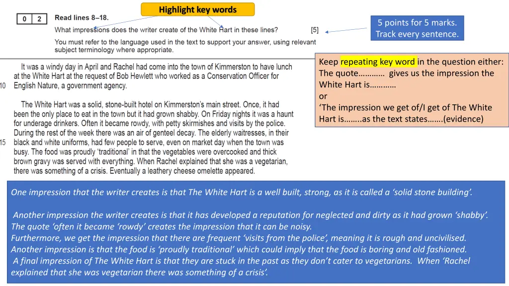 highlight key words
