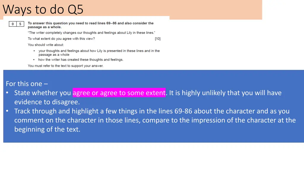 ways to do q5