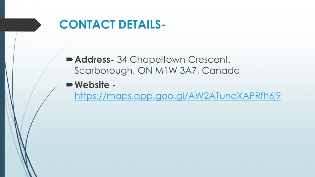 contact details